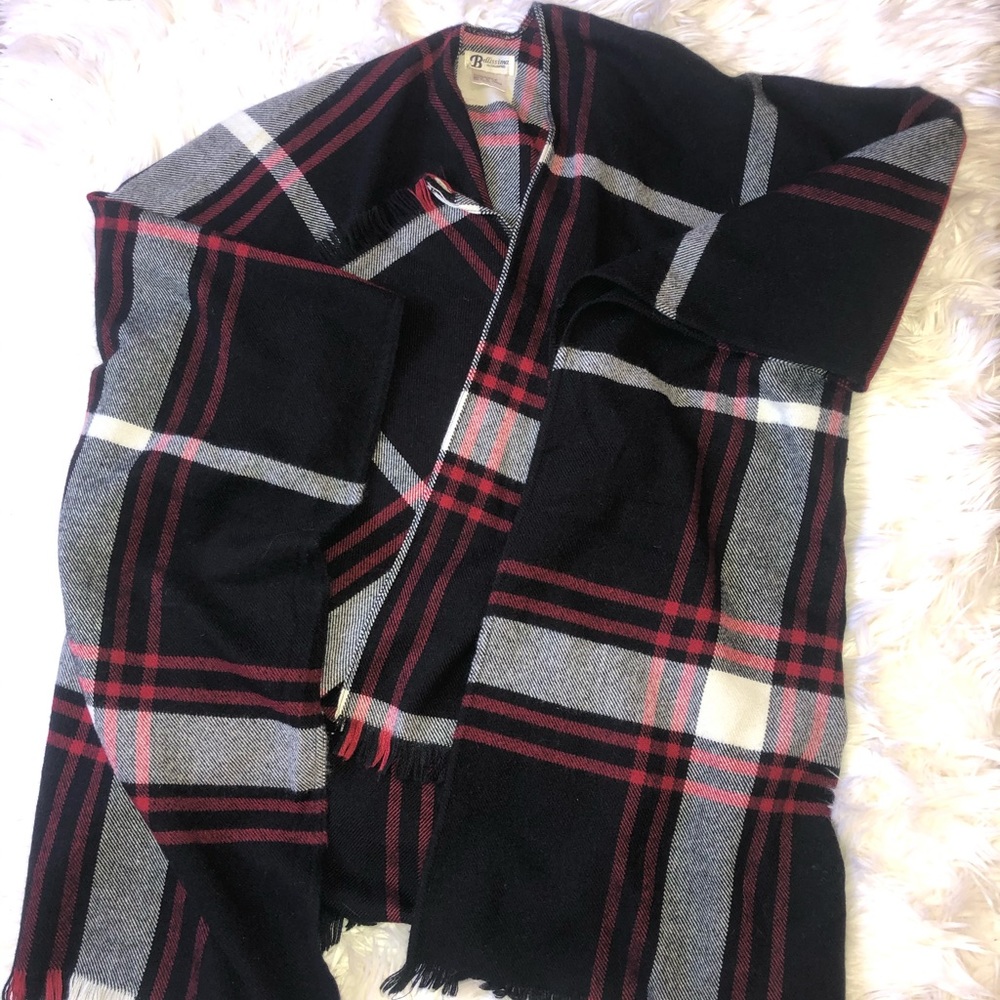 plaid poncho jacket barely wore